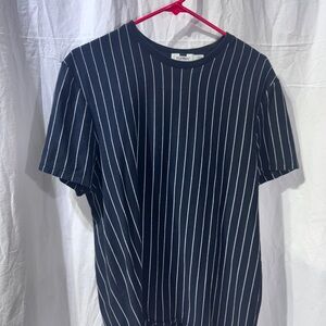 Topman Black Striped Men's Shirt